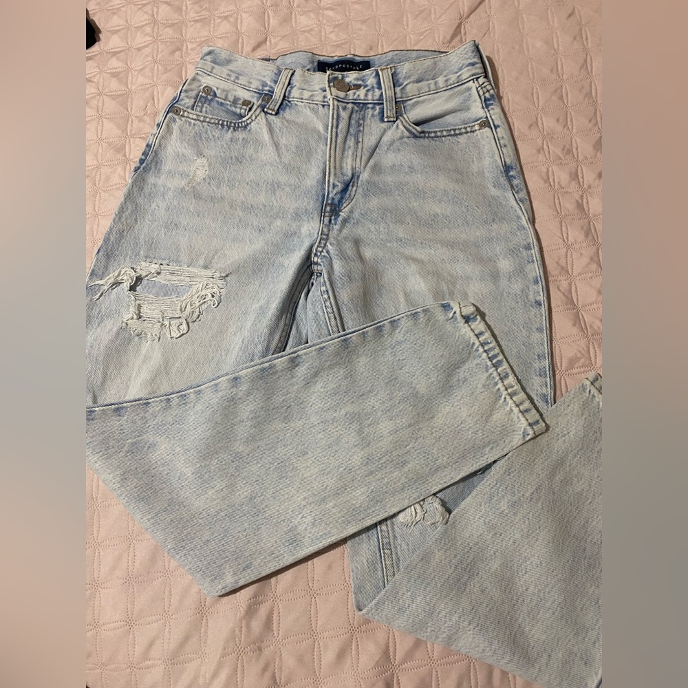 Aeropostal Mom Jeans | Size 0 | Color Light Wash Denim